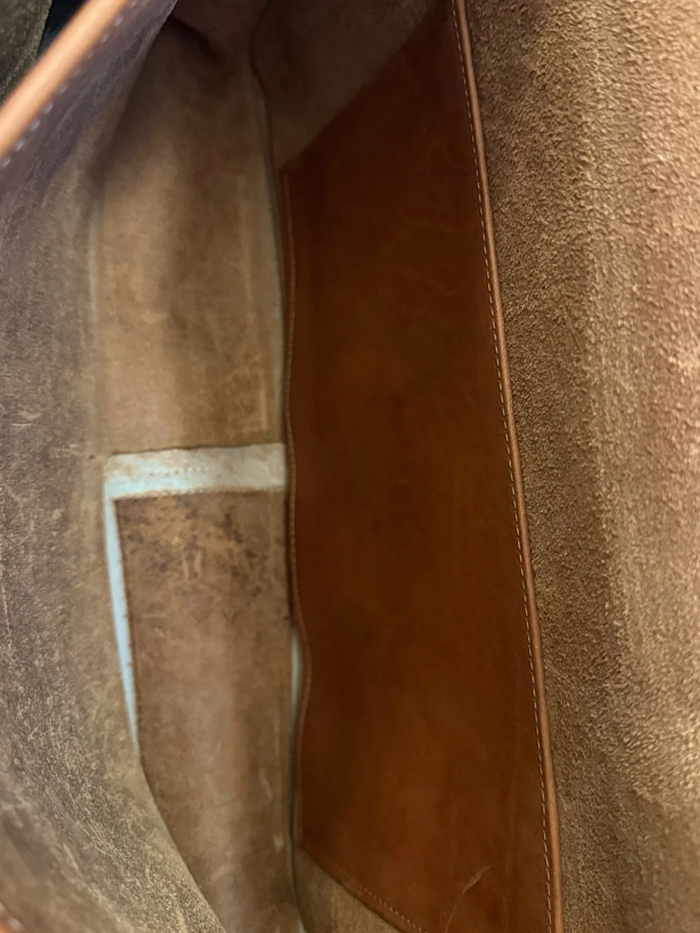 Vintage Robert Cheau Saddle Tan Leather Briefcase Messenger Bag Unused